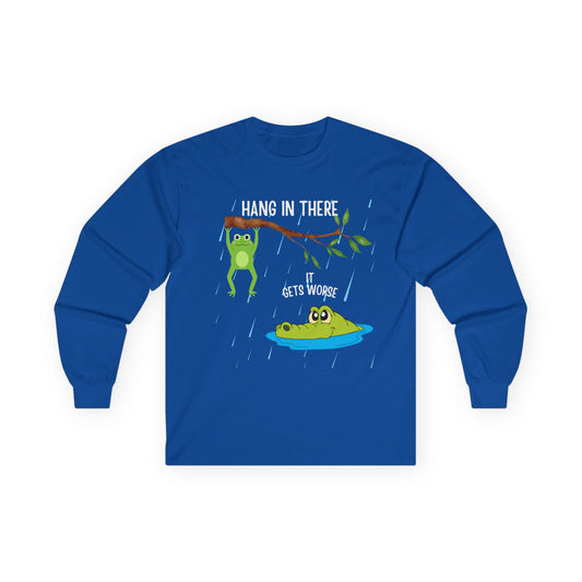 Frog Friends Long Sleeve Tee - Cute Design, Gift for Nature Lovers, Casual Wear, Outdoor Fun, Unisex T-Shirt, Spring Fashion