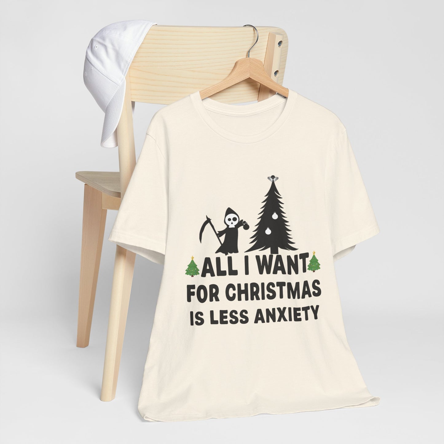 All I Want for Christmas Is Less Anxiety Premium Unisex T-shirt