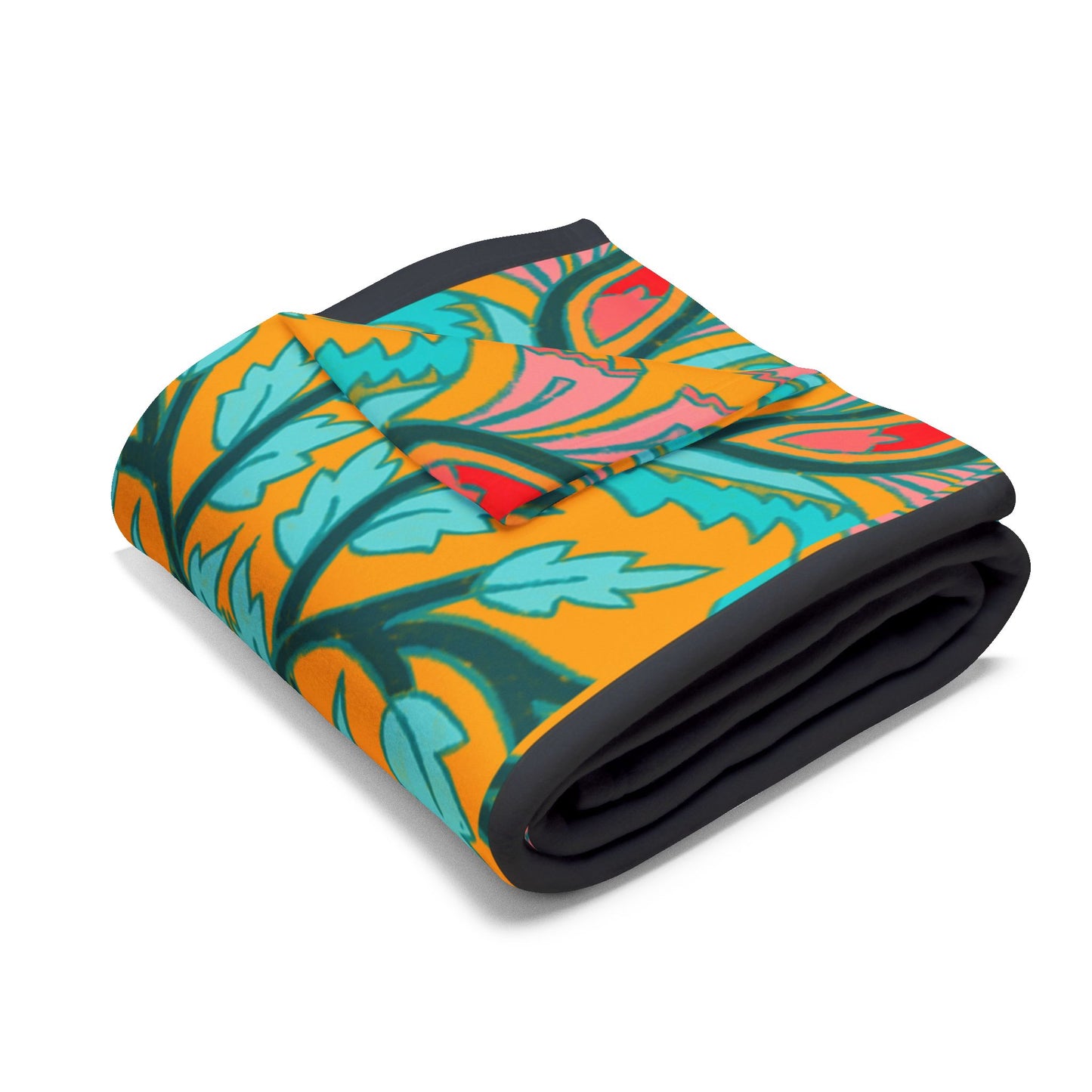 Vibrant Floral Arctic Fleece Blanket