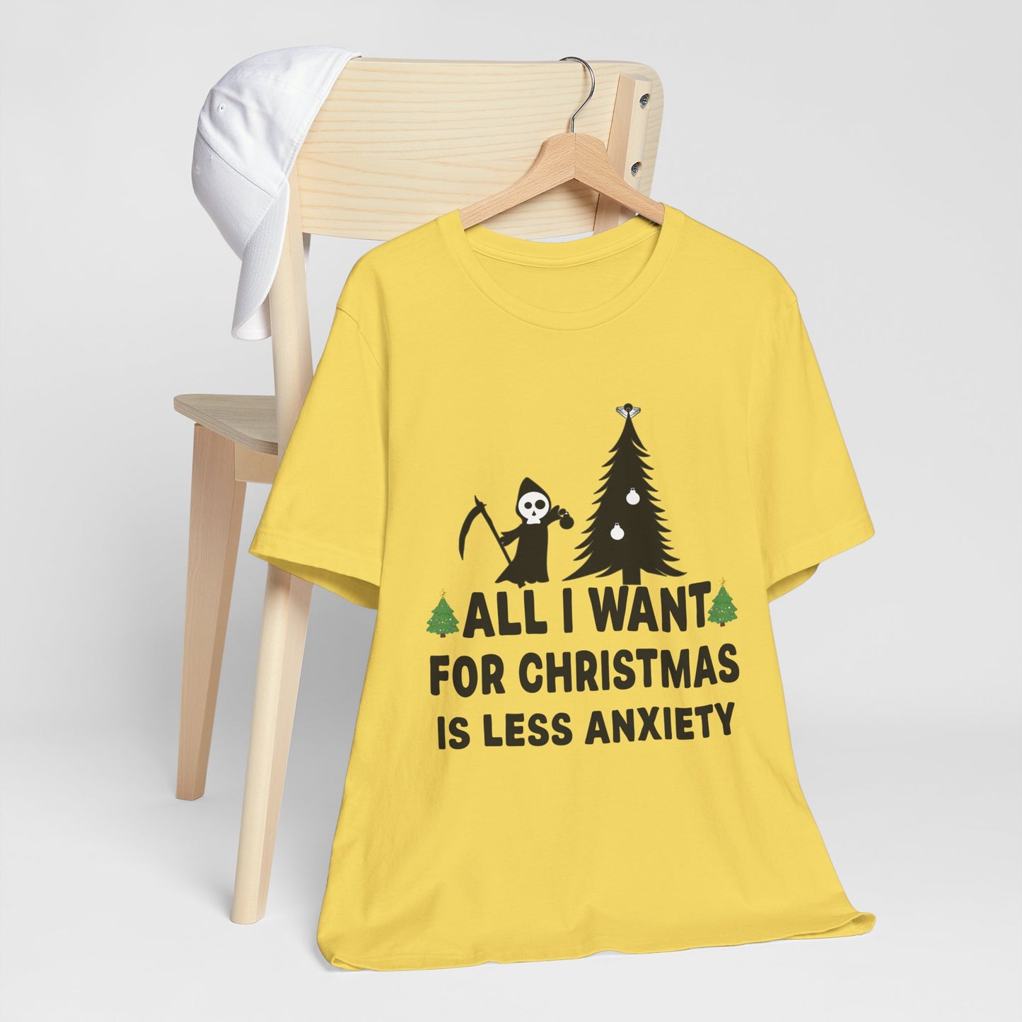 All I Want for Christmas Is Less Anxiety Premium Unisex T-shirt
