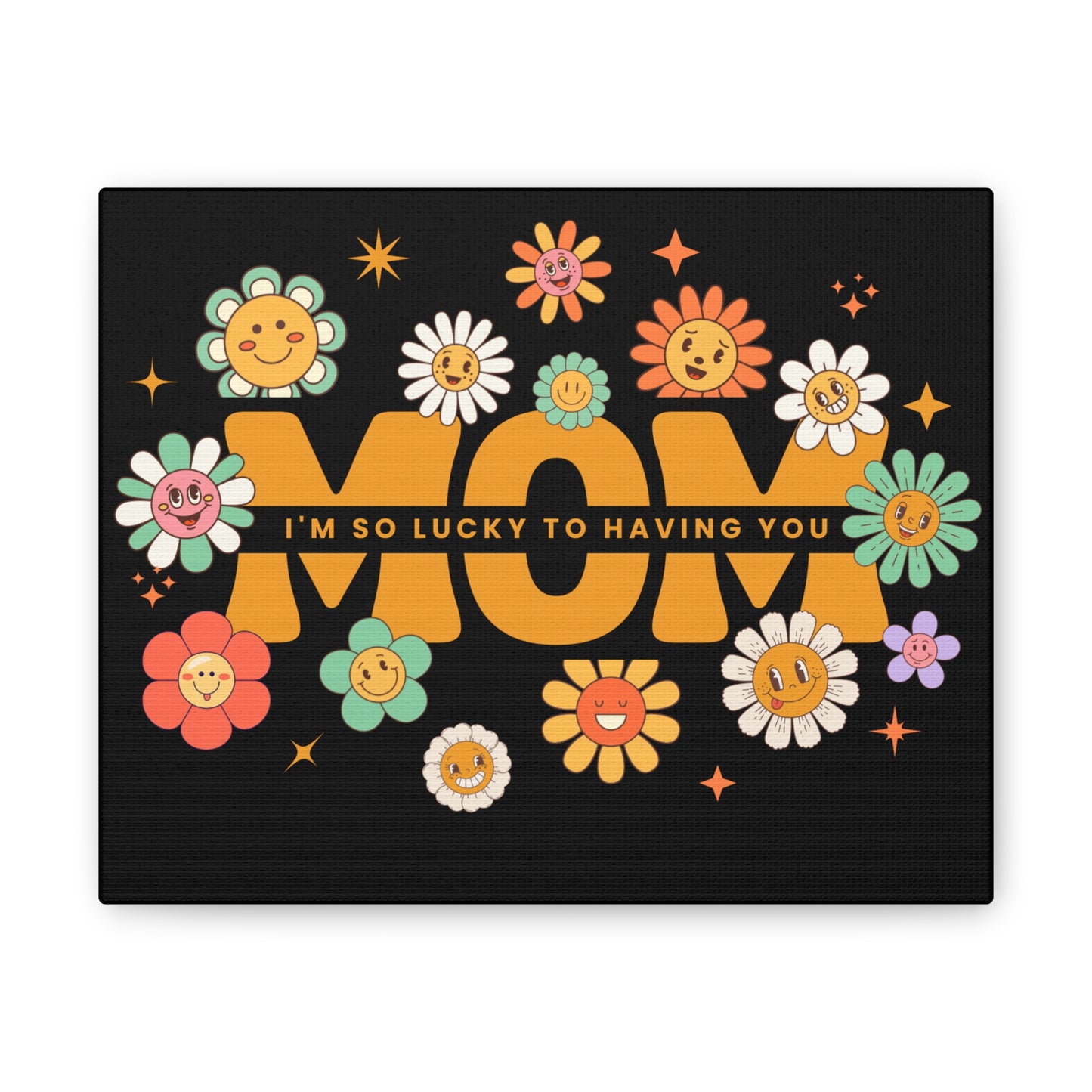 Flower Power Mom Canvas Art
