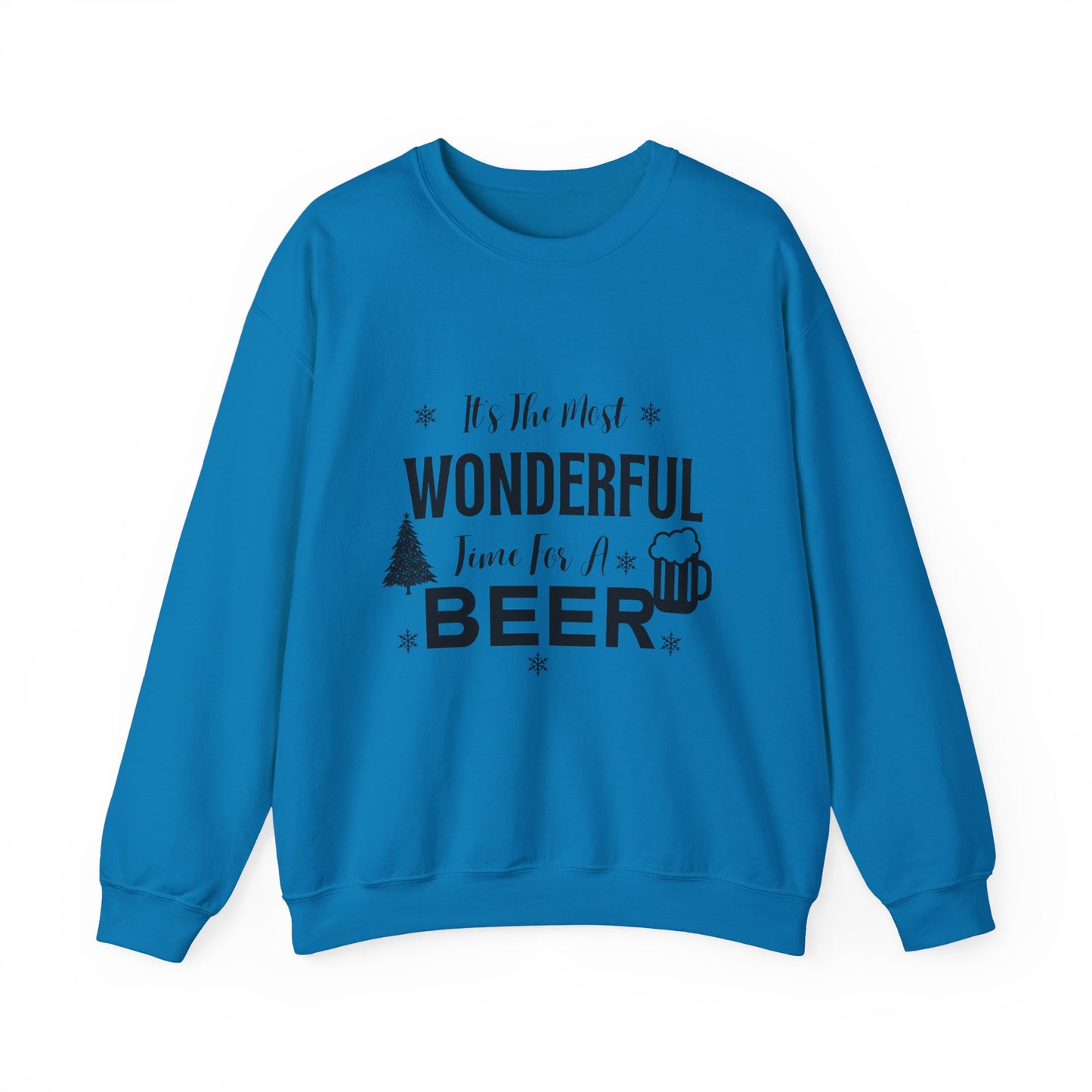 Wonderful Time for a Beer  Christmas Unisex Sweatshirt