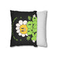 Be Kind Faux Suede Pillowcase, Positive Vibes Home Decor, Inspirational Throw Pillow Cover, Flower Power Gift, Cozy Living Room Accent