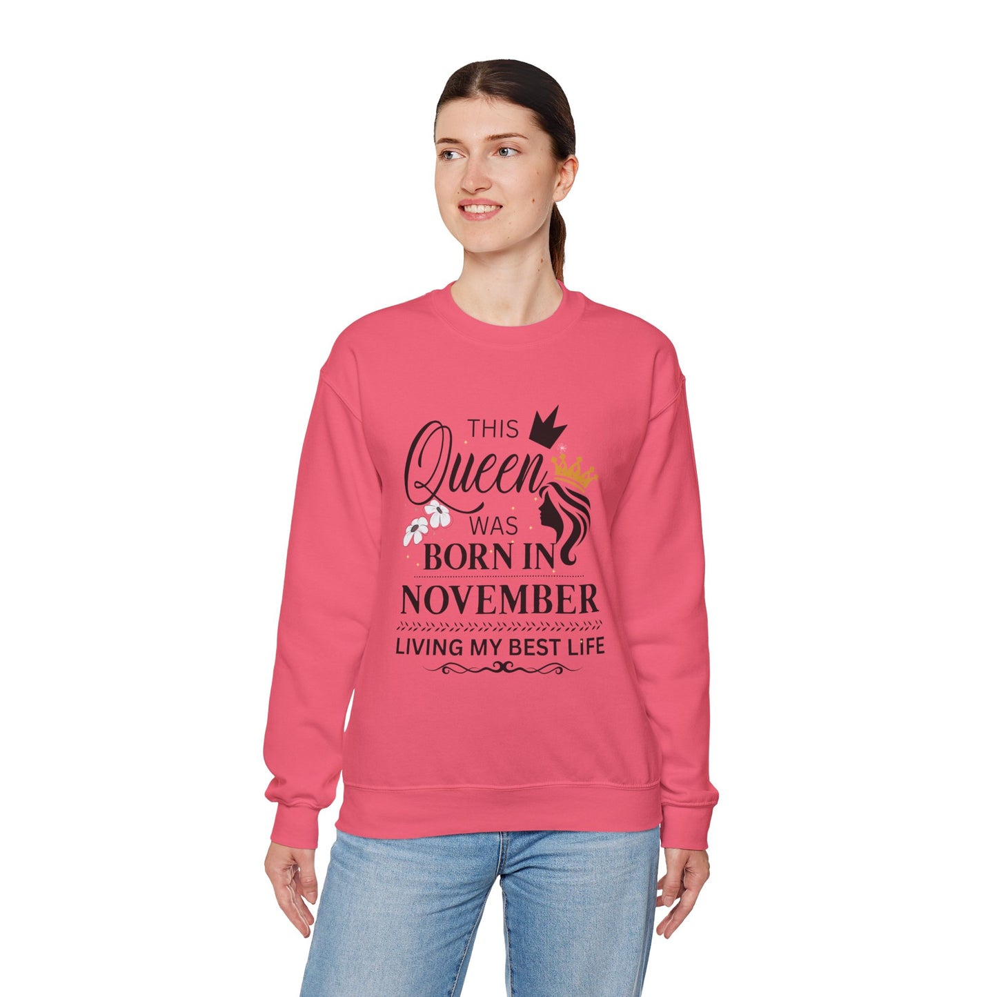 November Birthday Queen Unisex Sweatshirt