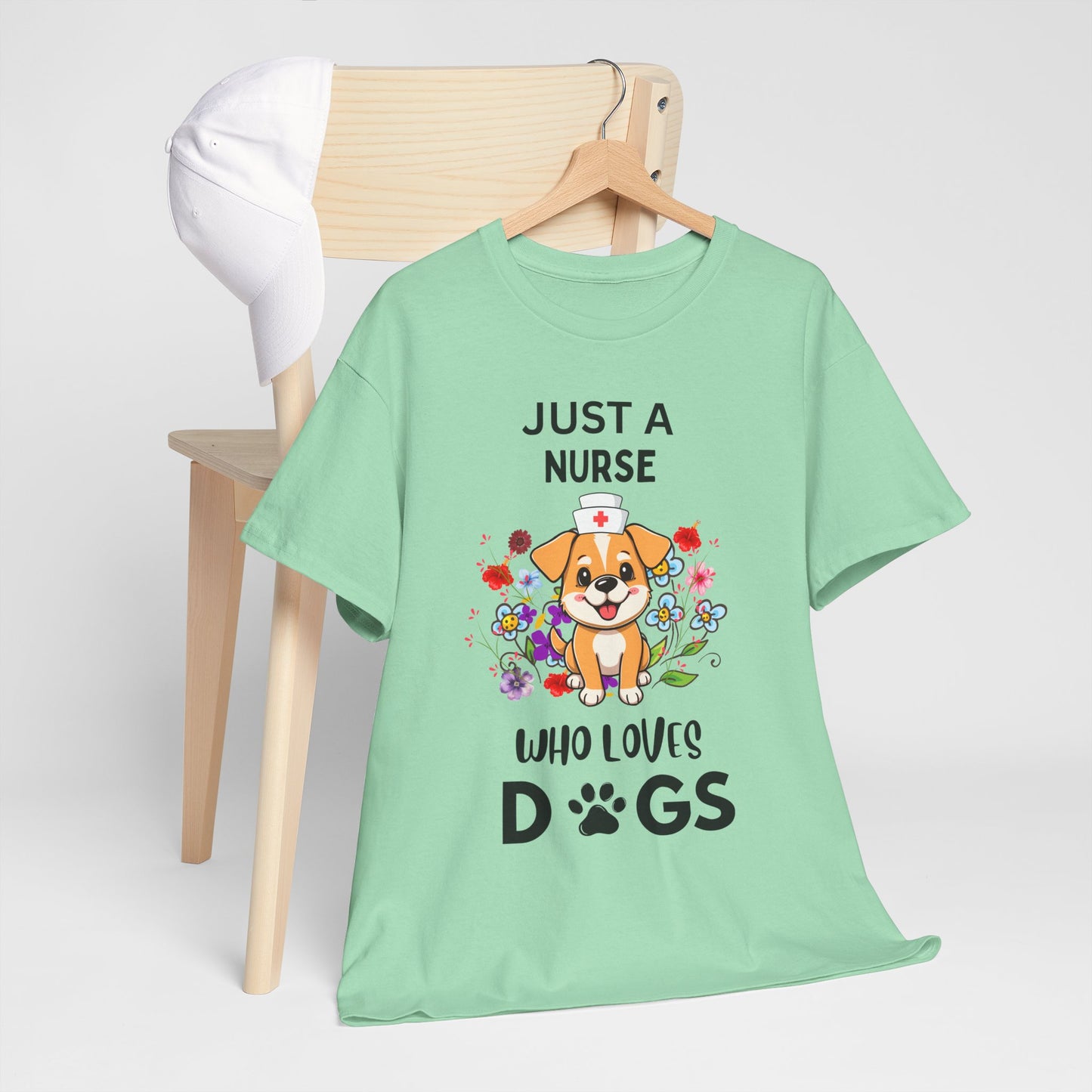 Just a Nurse Who Loves Dogs Cotton Unisex T-shirt