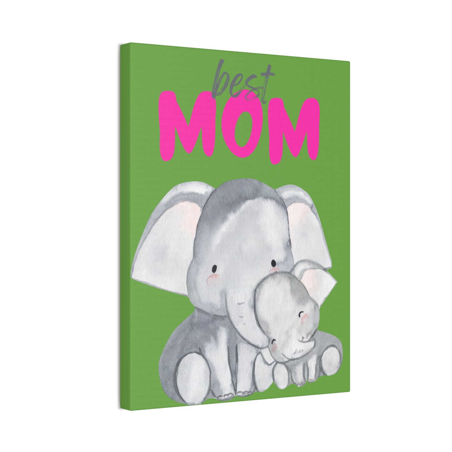 Best Mom Elephant Canvas Print