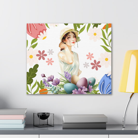 Lady with hat Art Print