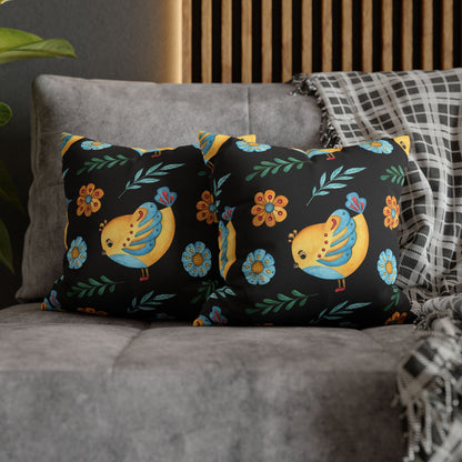 Whimsical Bird Pillowcase