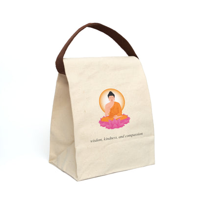 Wisdom Kindness Compassion Canvas Lunch Bag