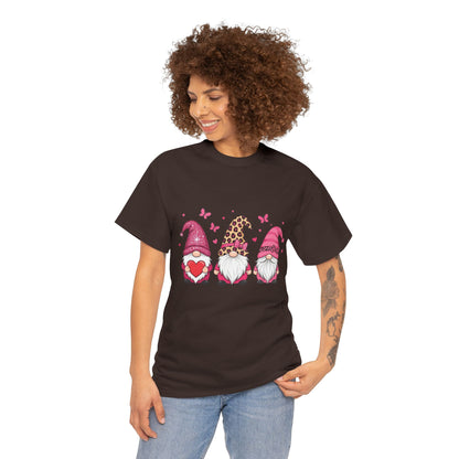 Valentine Gnomes Cotton Unisex T-Shirt