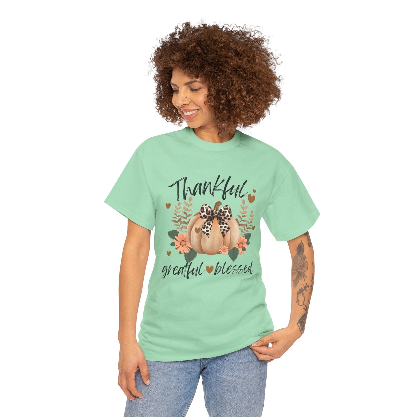 Thankful Grateful Blessed Cotton Unisex T-shirt