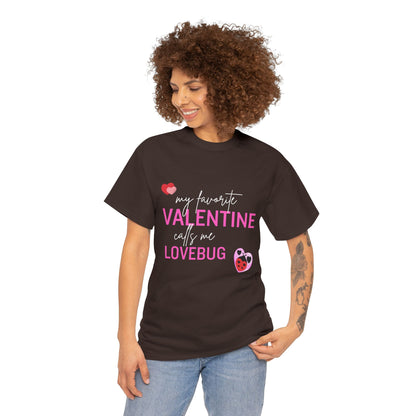 Valentine Lovebug Cotton Unisex T-Shirt