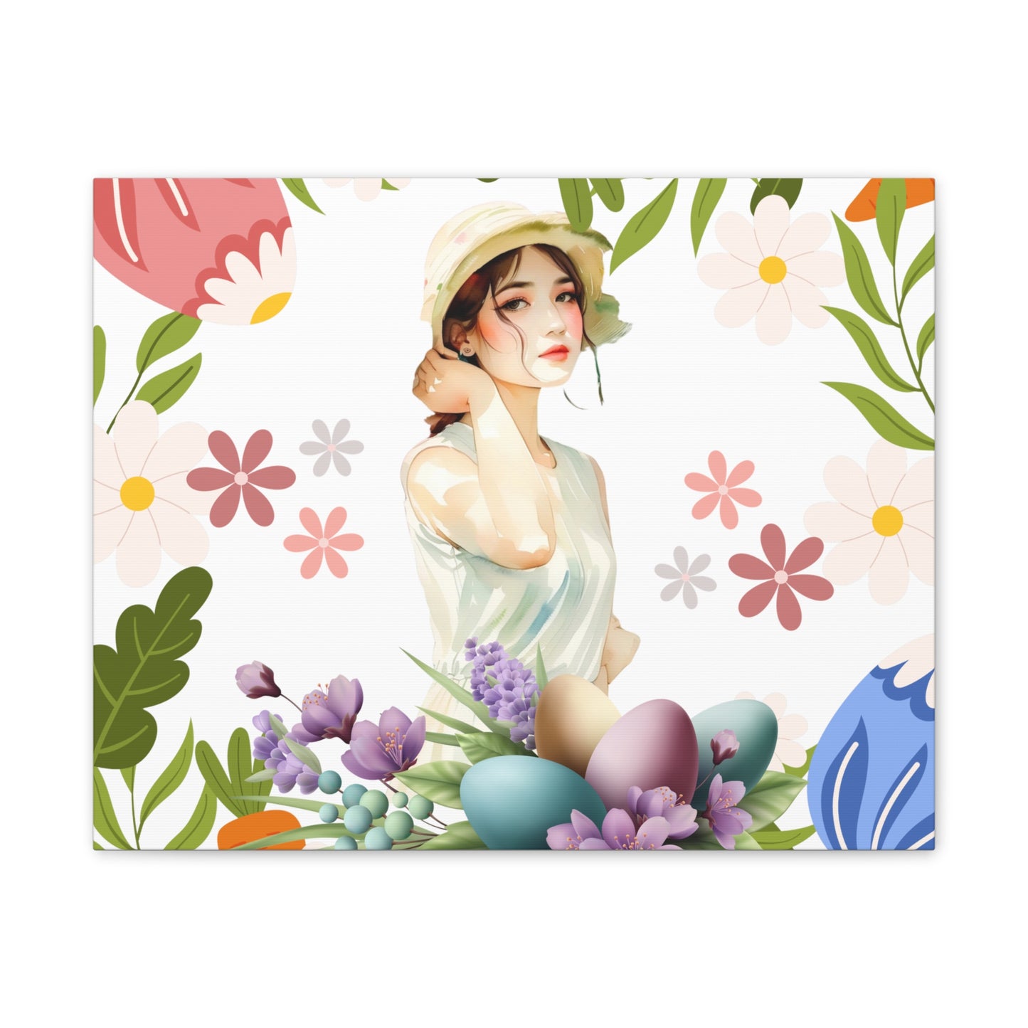 Lady with hat Art Print