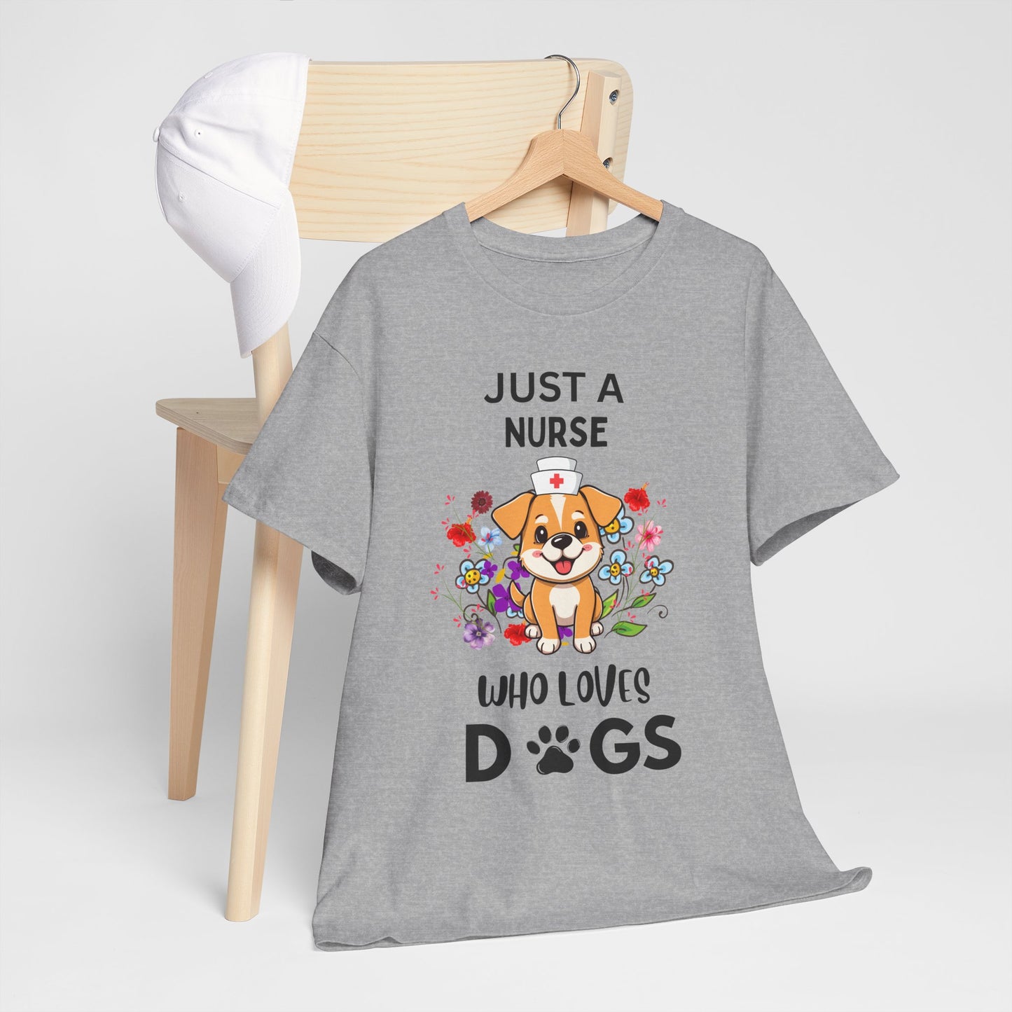 Just a Nurse Who Loves Dogs Cotton Unisex T-shirt