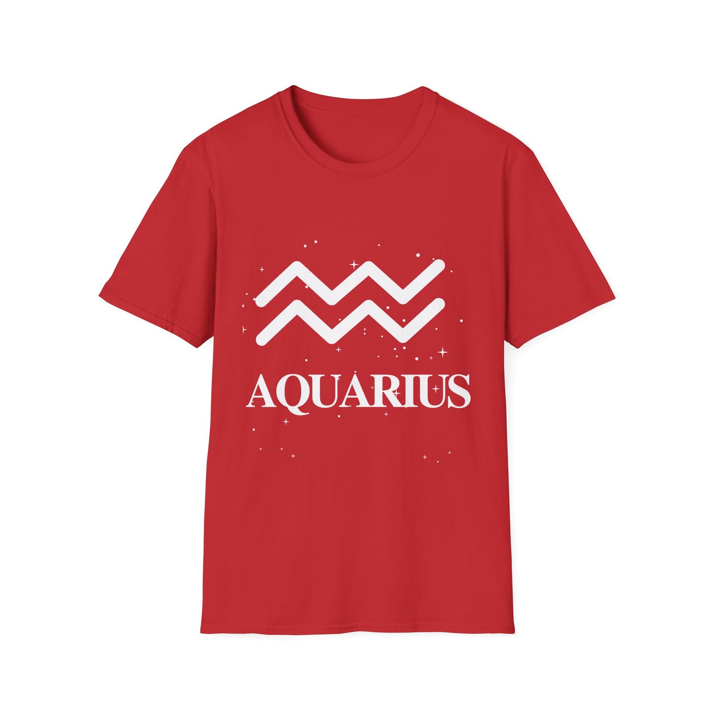 Aquarius Zodiac White Soft Unisex T-shirt