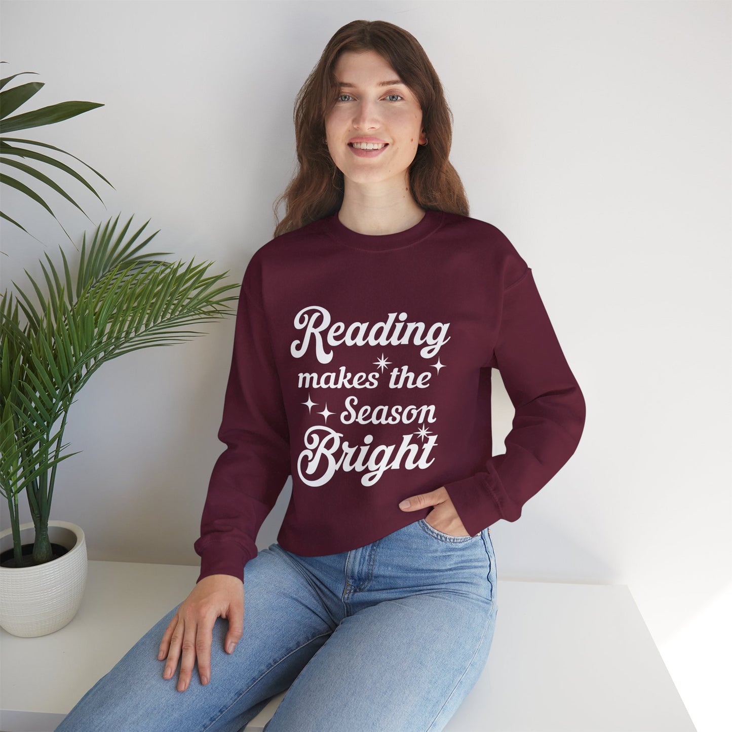 Reading Makes the Season Bright Christmas Unisex Sweatshirt