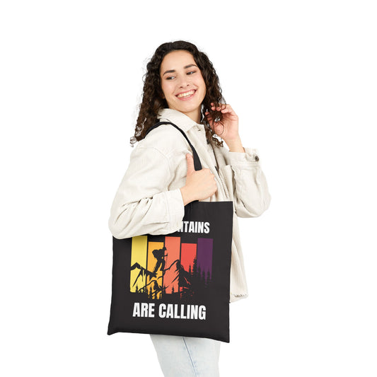 The mountains are calling Cotton Canvas Tote Bag