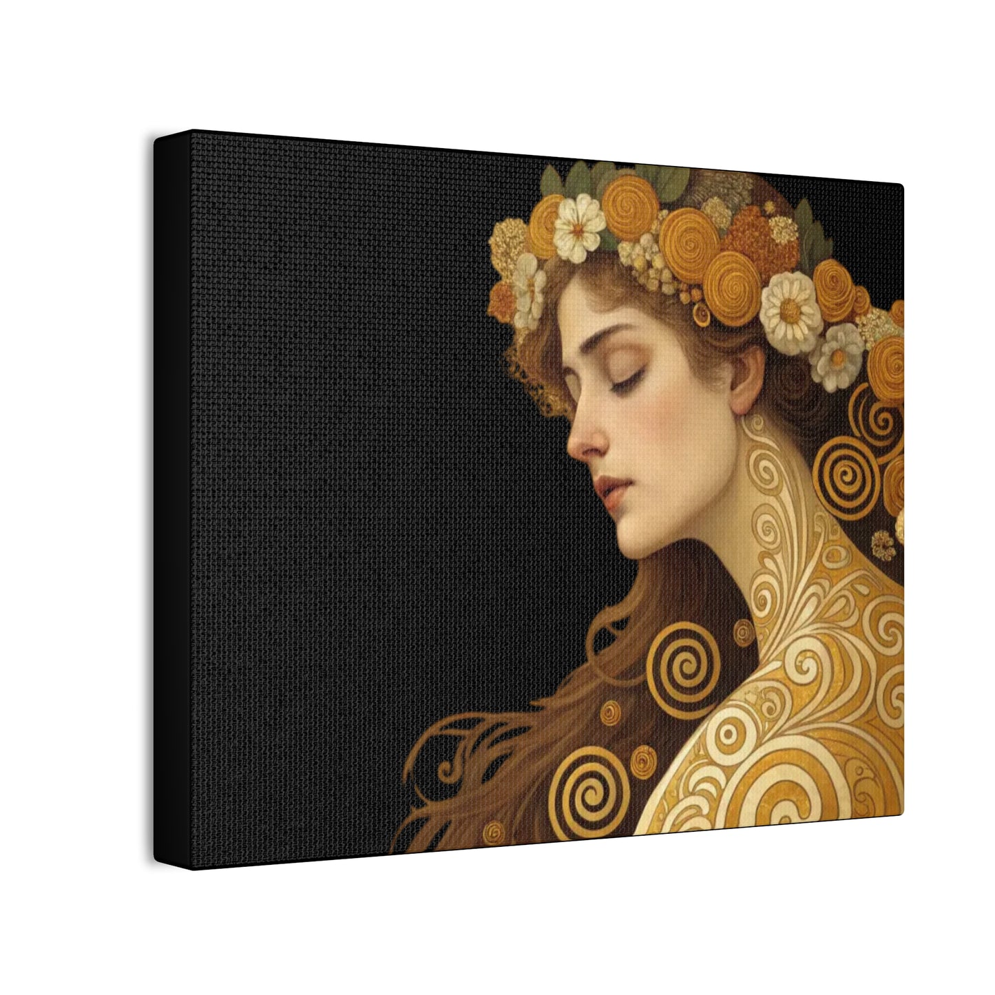 Lady with Flowers Canvas Art Print