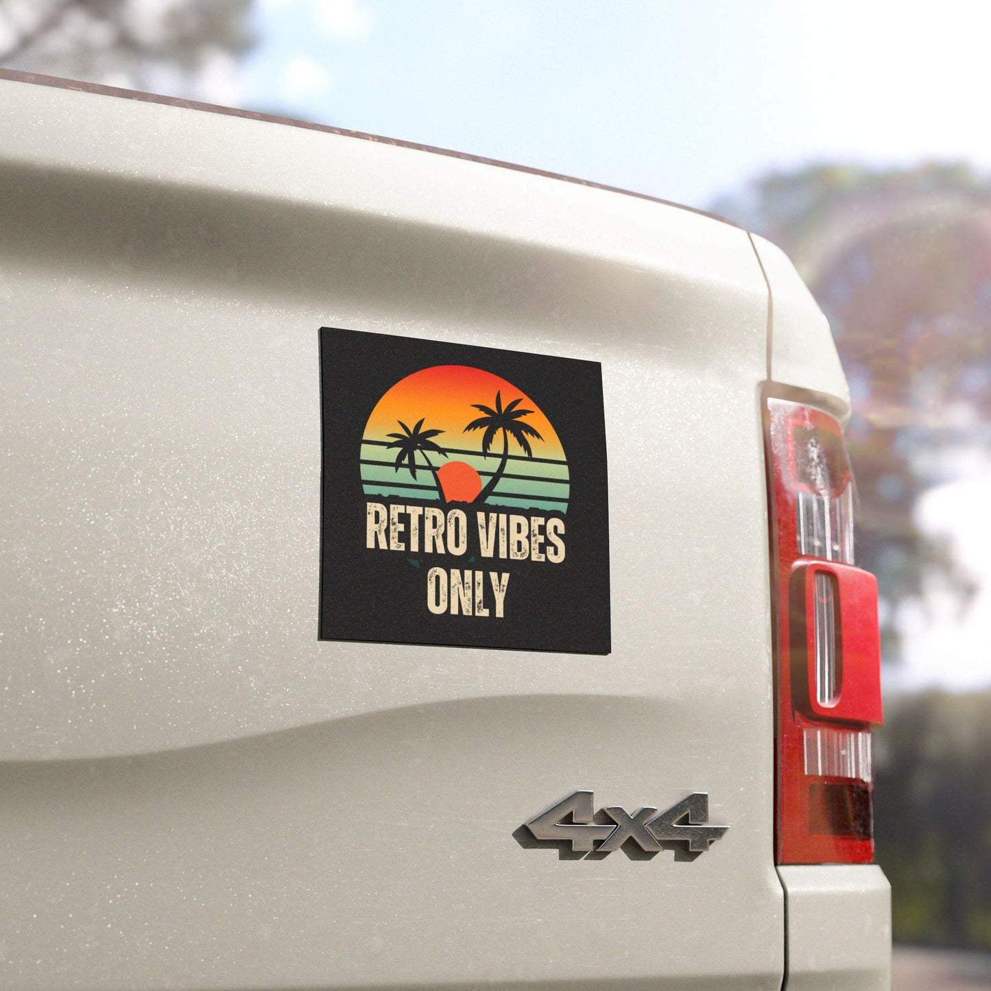 Retro Vibes Car Magnet