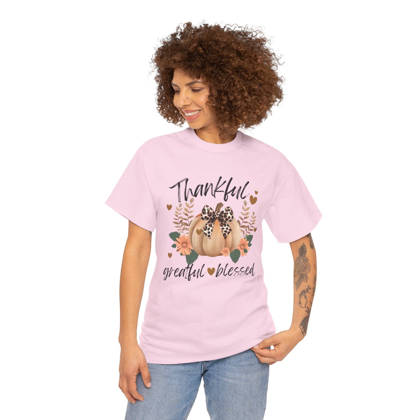 Thankful Grateful Blessed Cotton Unisex T-shirt