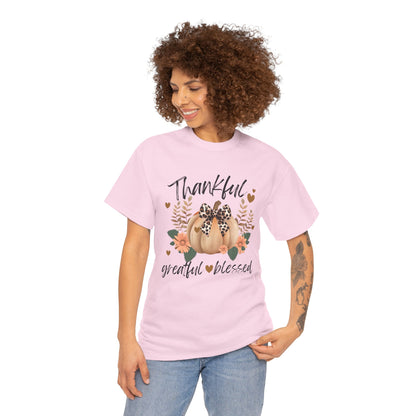Thankful Grateful Blessed Cotton Unisex T-shirt