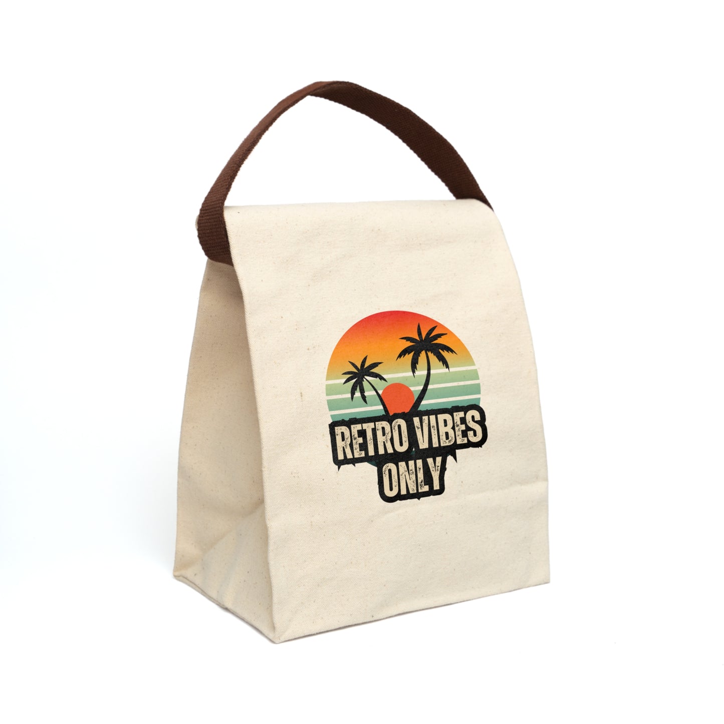 Retro Vibes Only Canvas Lunch Bag