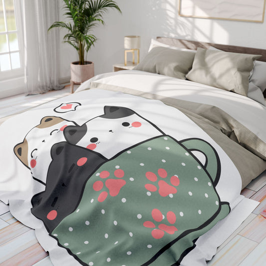 Cups cats Arctic Fleece Blanket