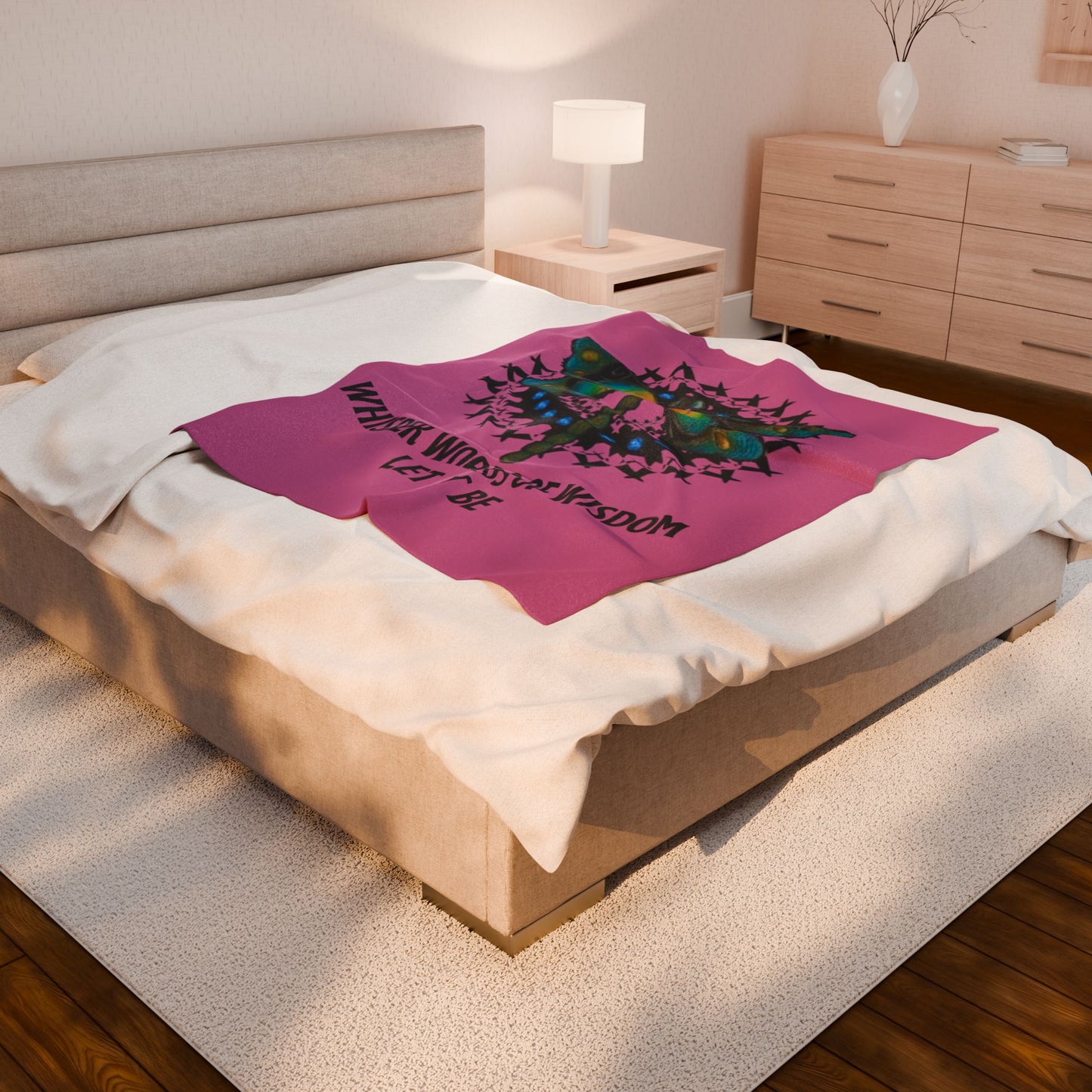 Whisper Words Velveteen Plush Blanket
