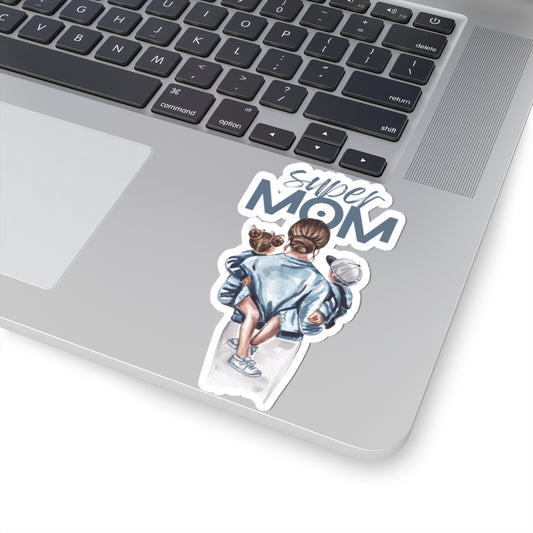 Super Mom Kiss-Cut Stickers