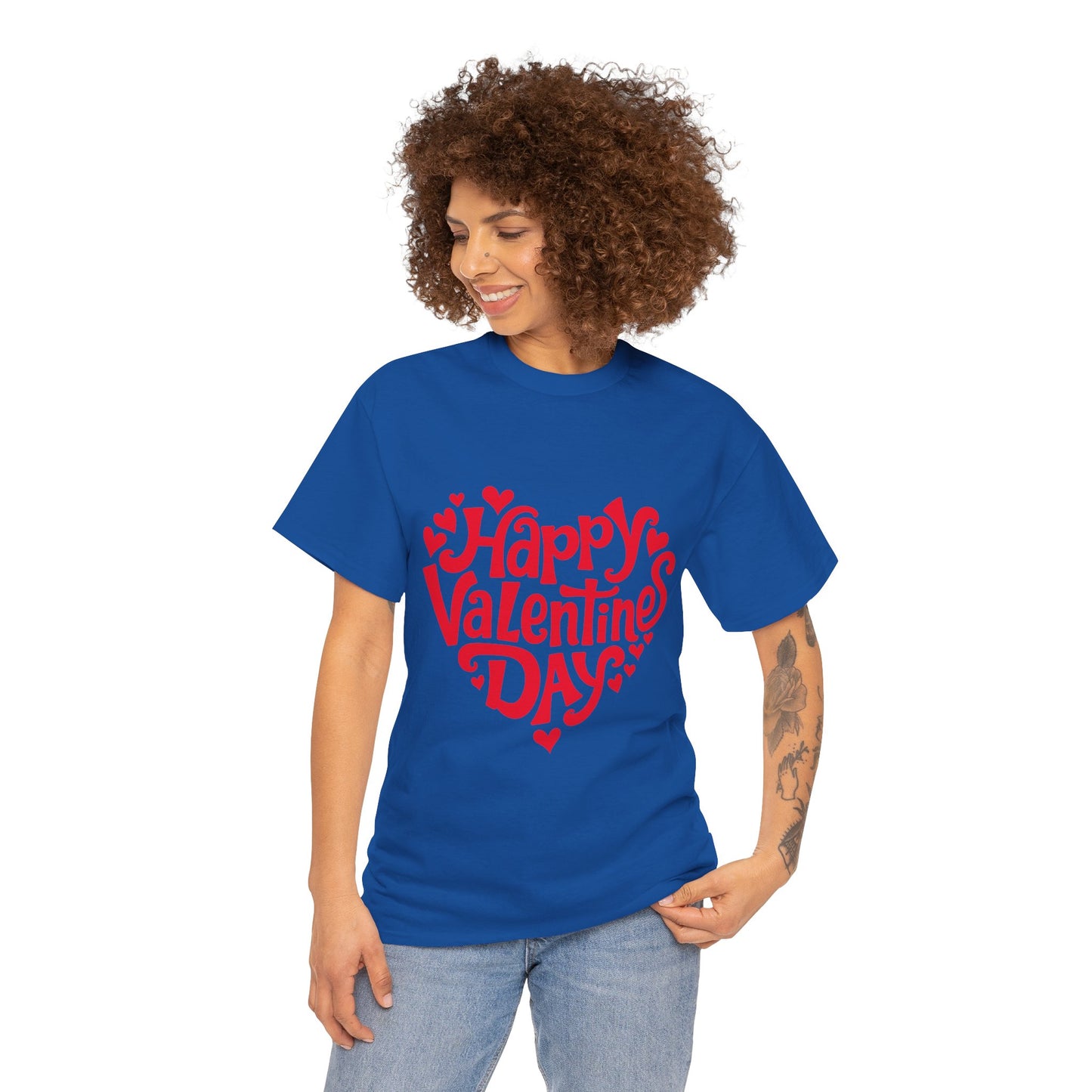 Happy Valentine Day Cotton Unisex T-Shirt
