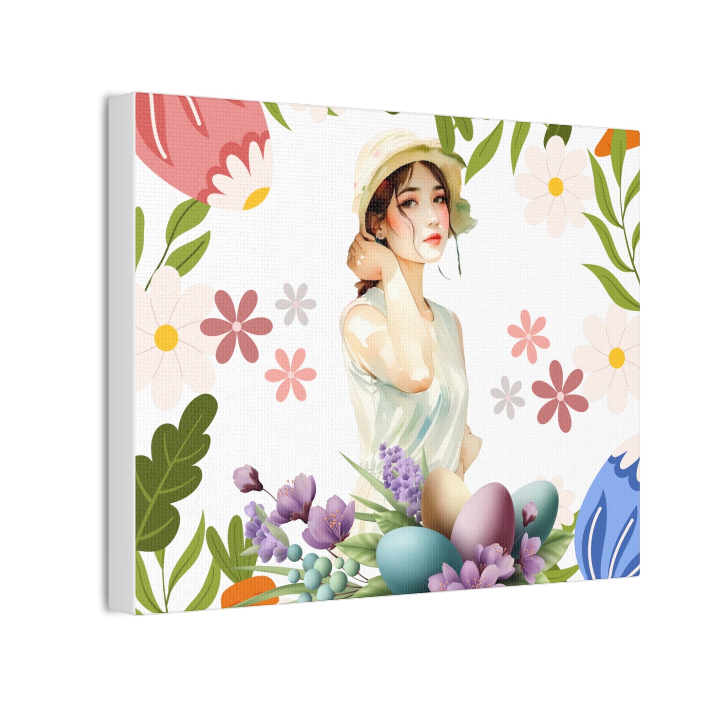 Lady with hat Art Print