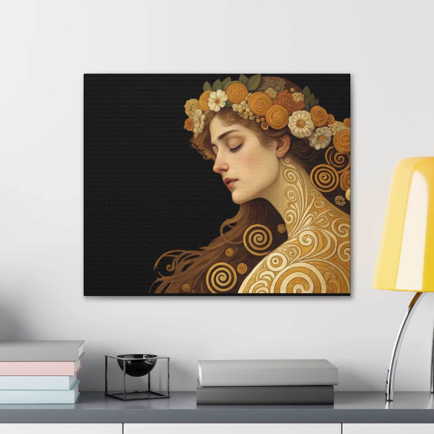 Lady with Flowers Canvas Art Print