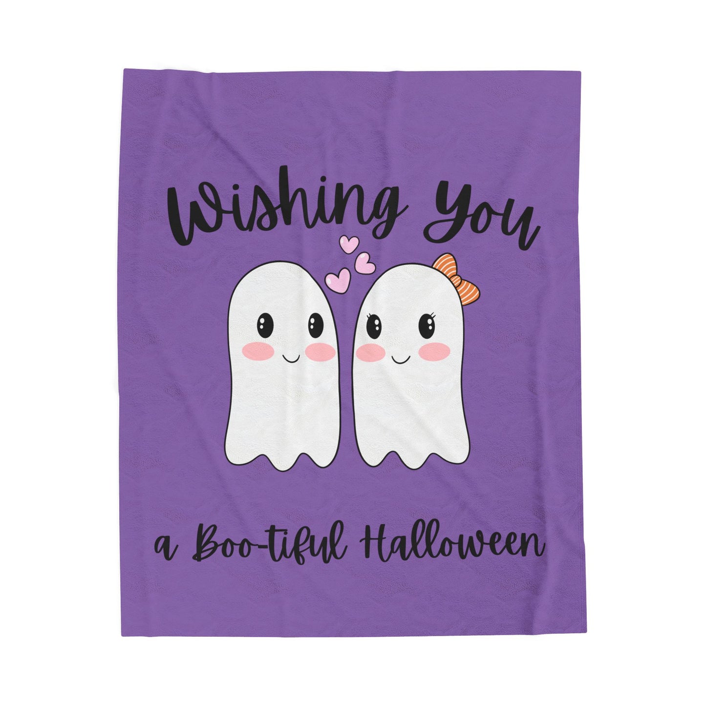 Bootiful Halloween Velveteen Plush Blanket