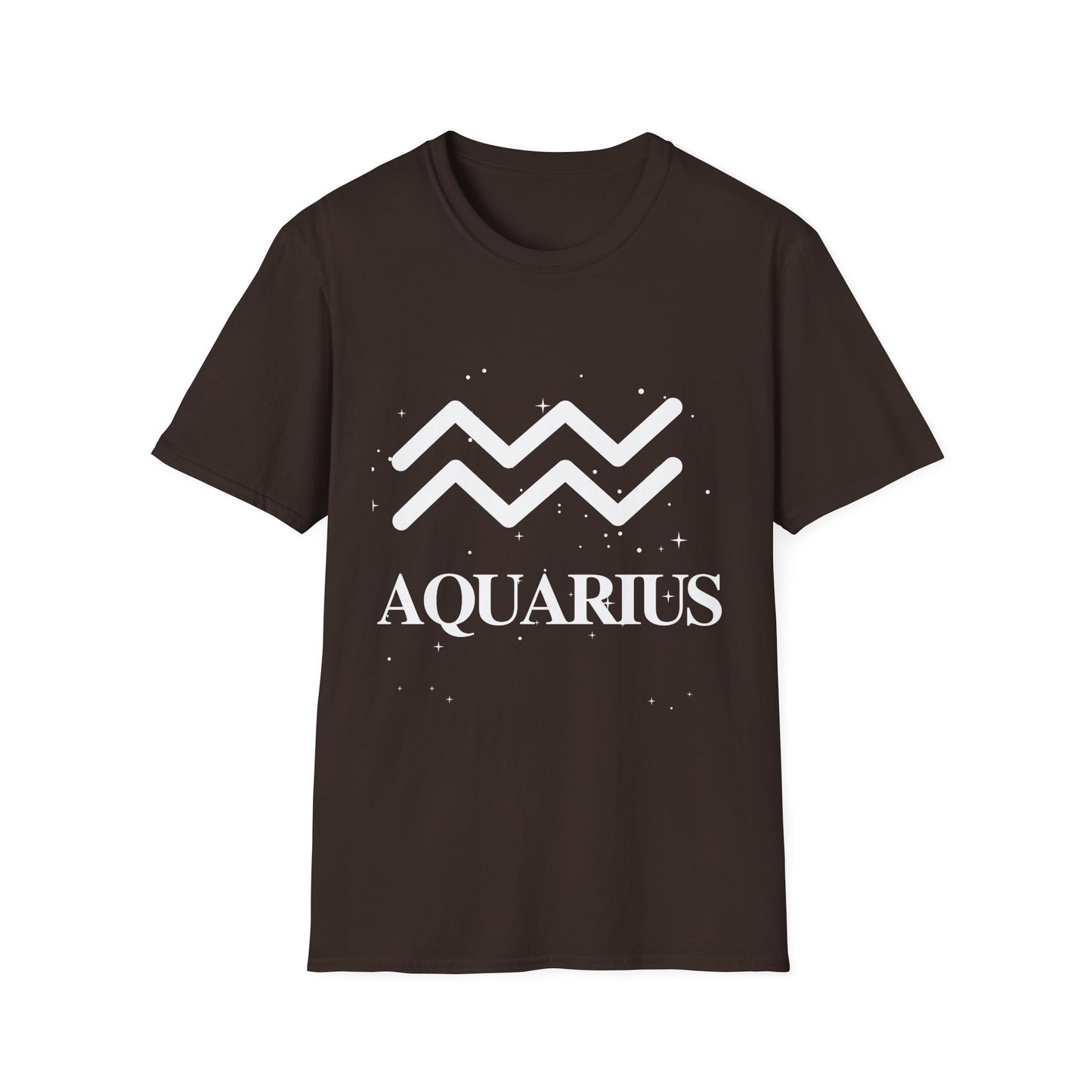 Aquarius Zodiac White Soft Unisex T-shirt