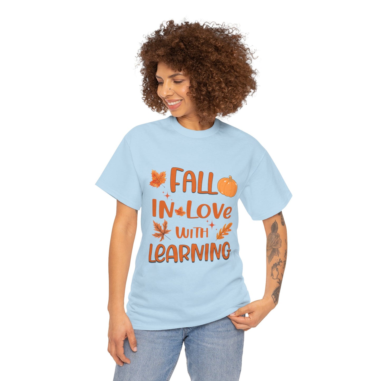 Fall in Love with Learning  Unisex cotton Tee