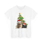 Christmas Dog and cat cotton unisex T- shirt