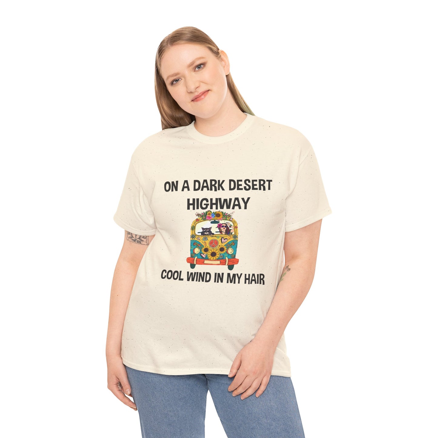On a Dark Desert Highway Dog Cotton Unisex T-shirt