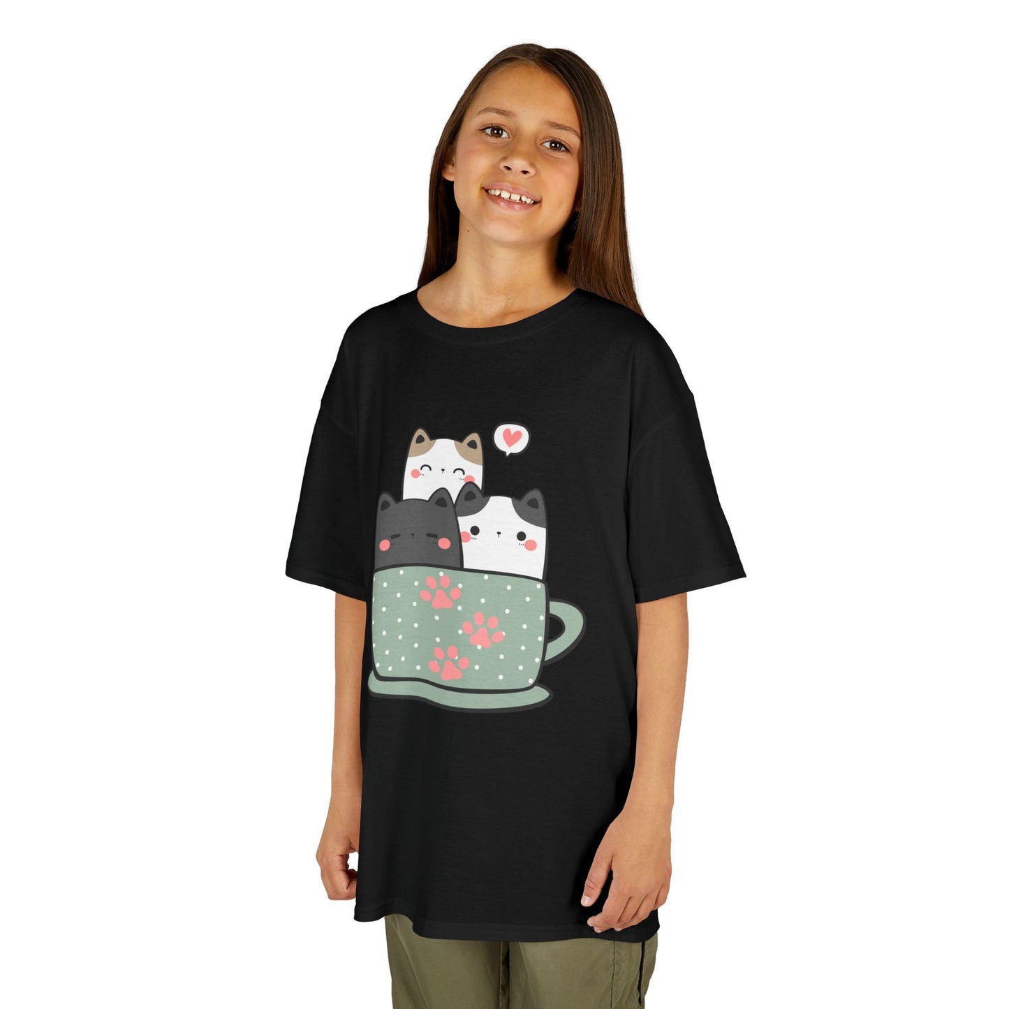 Cute Kittens in a Cup Kids Tee