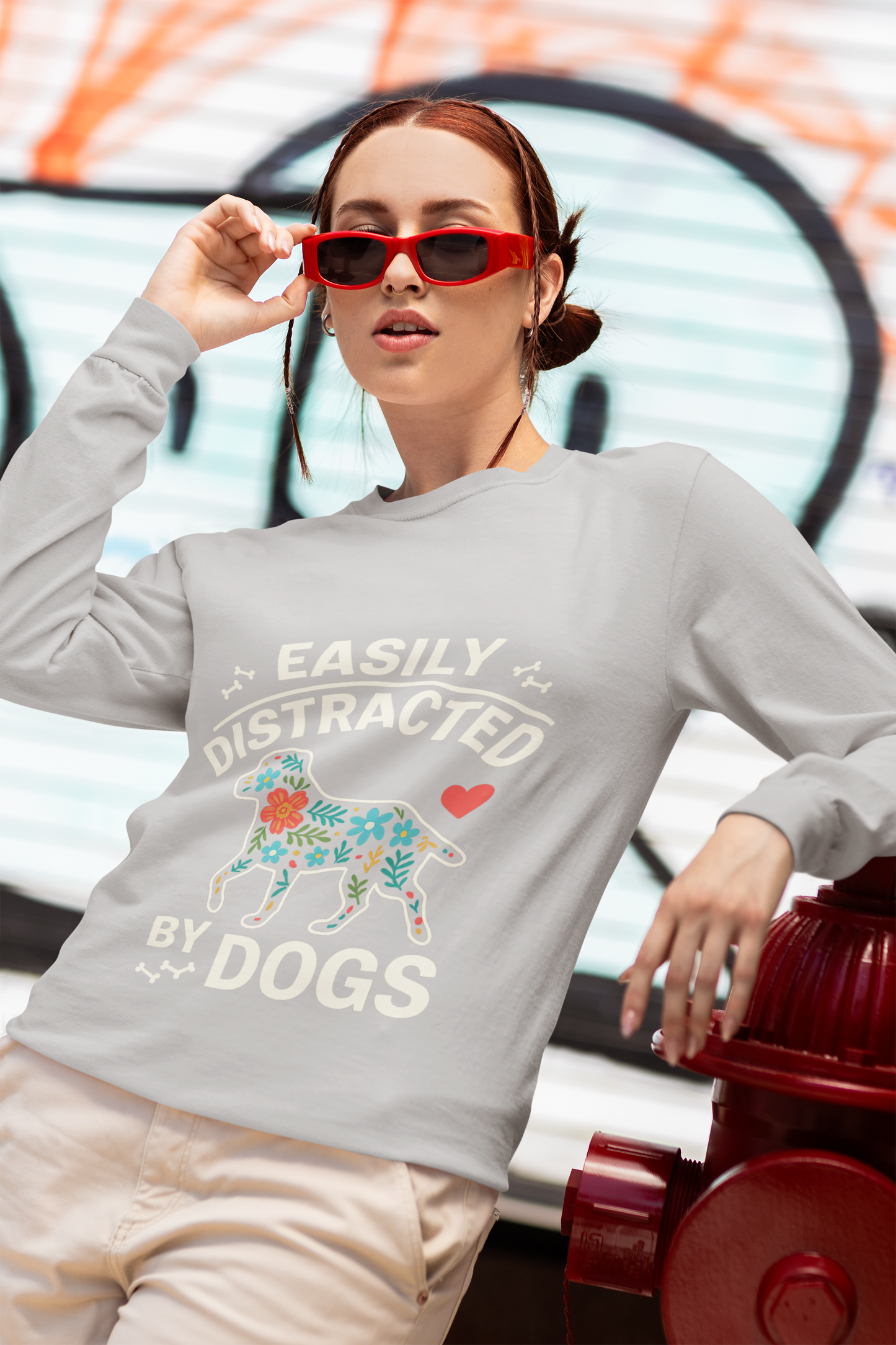 Easily Distracted by Dogs Long Sleeve Tee