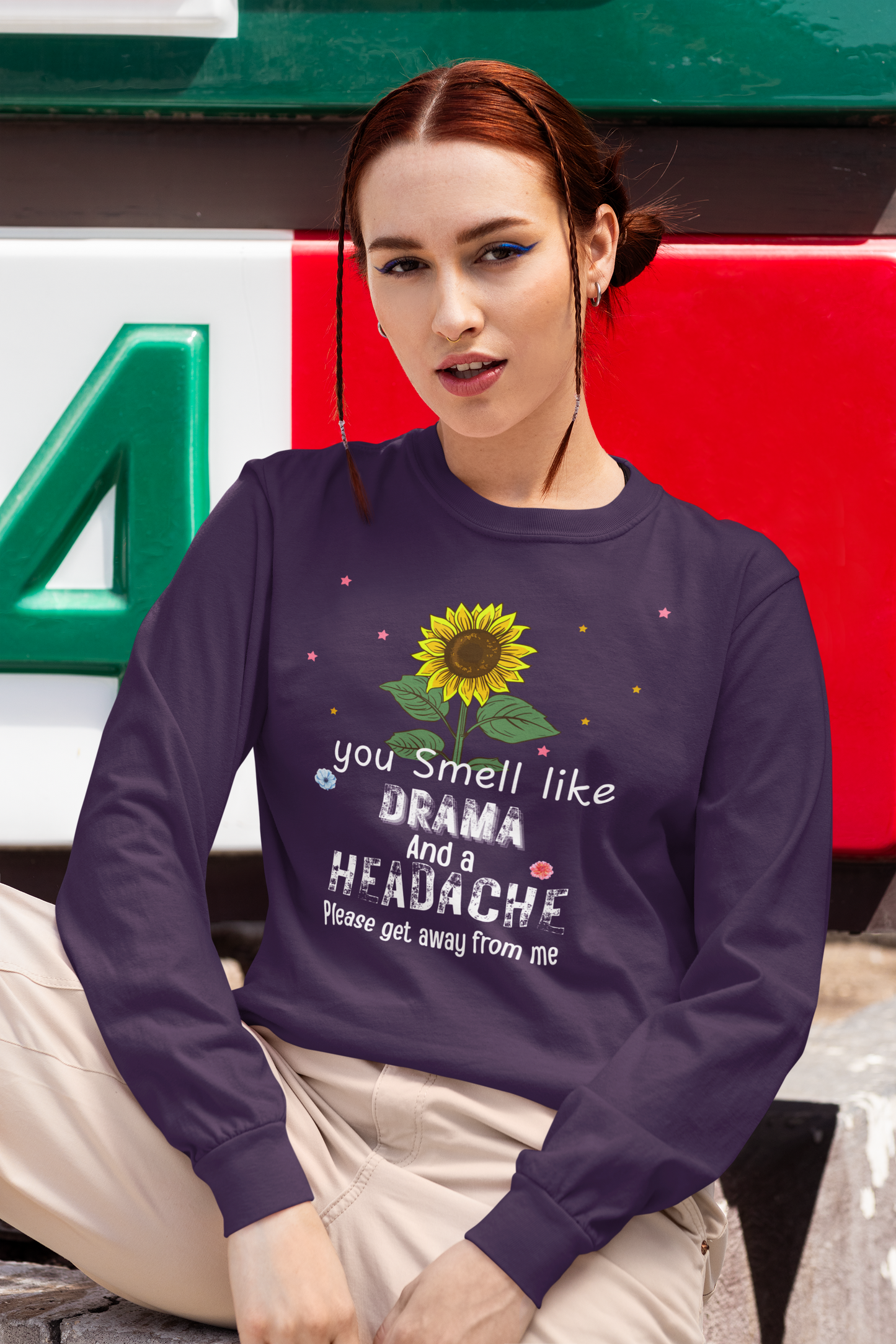 Drama & Headache Humorous Long Sleeve Tee