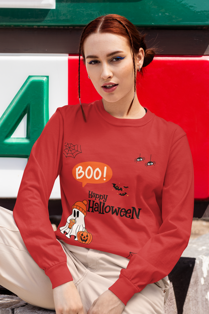 Boo Halloween long sleeve T-shirt