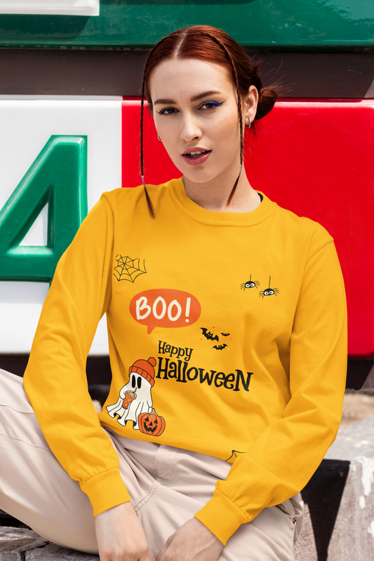 Boo Halloween long sleeve T-shirt