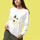 Crazy Halloween Lady Long Sleeve Tee