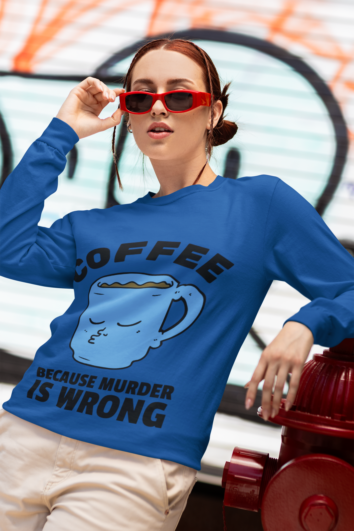 Coffee Because Murder Long Sleeve Tee