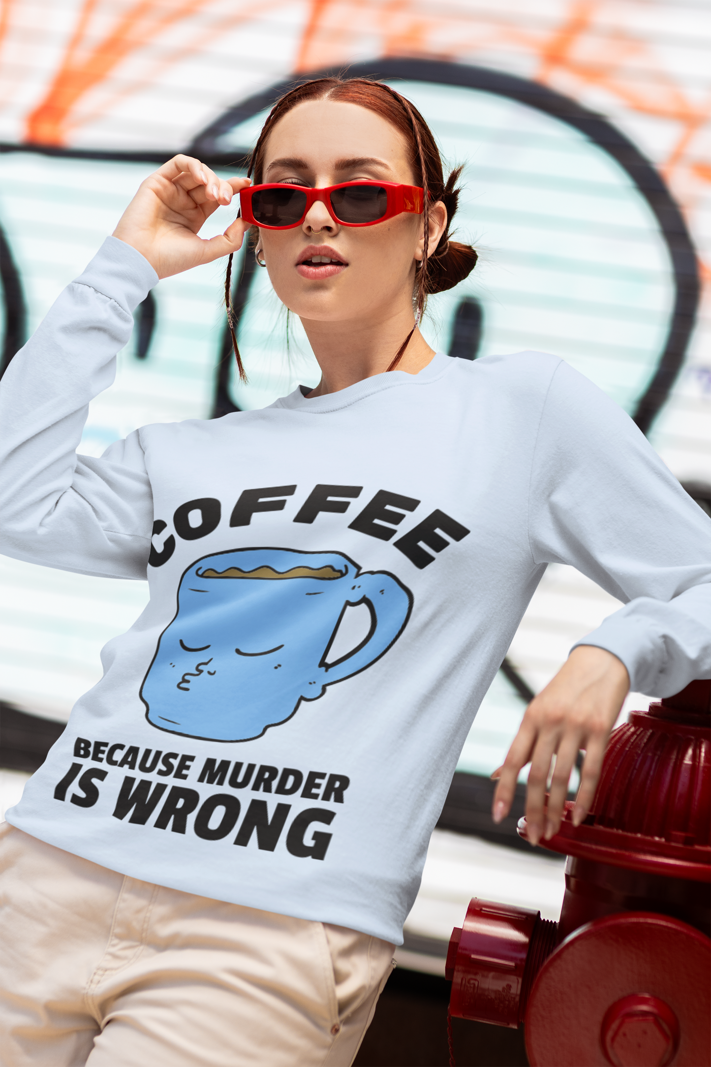 Coffee Because Murder Long Sleeve Tee