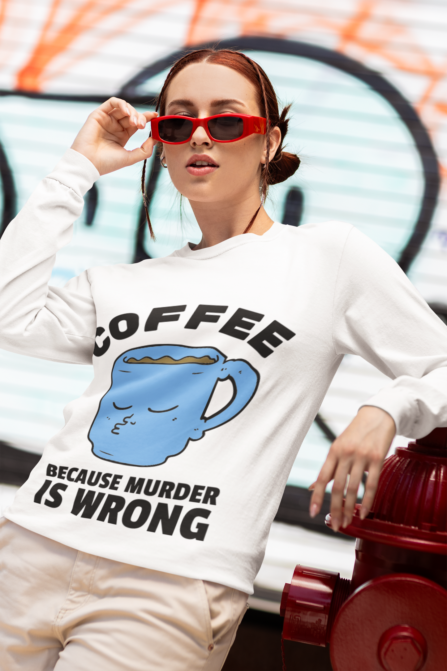 Coffee Because Murder Long Sleeve Tee