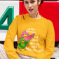 Whimsical Long Sleeve Tee for Quirky Conversations