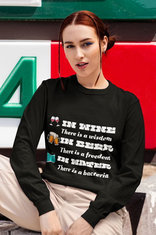 In Wine In Beer long sleeve T-shirt