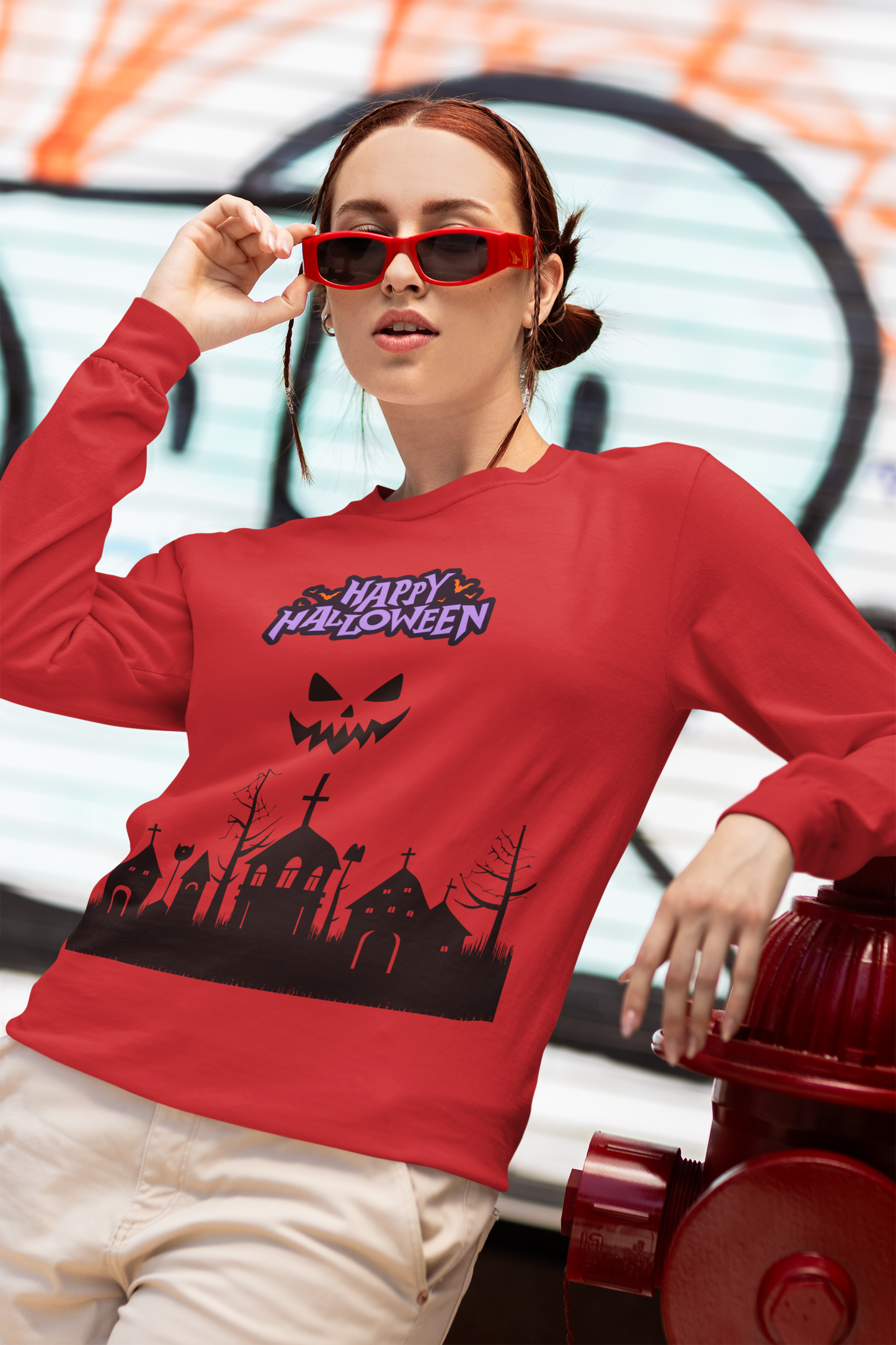 Happy Halloween Unisex Long Sleeve Tee
