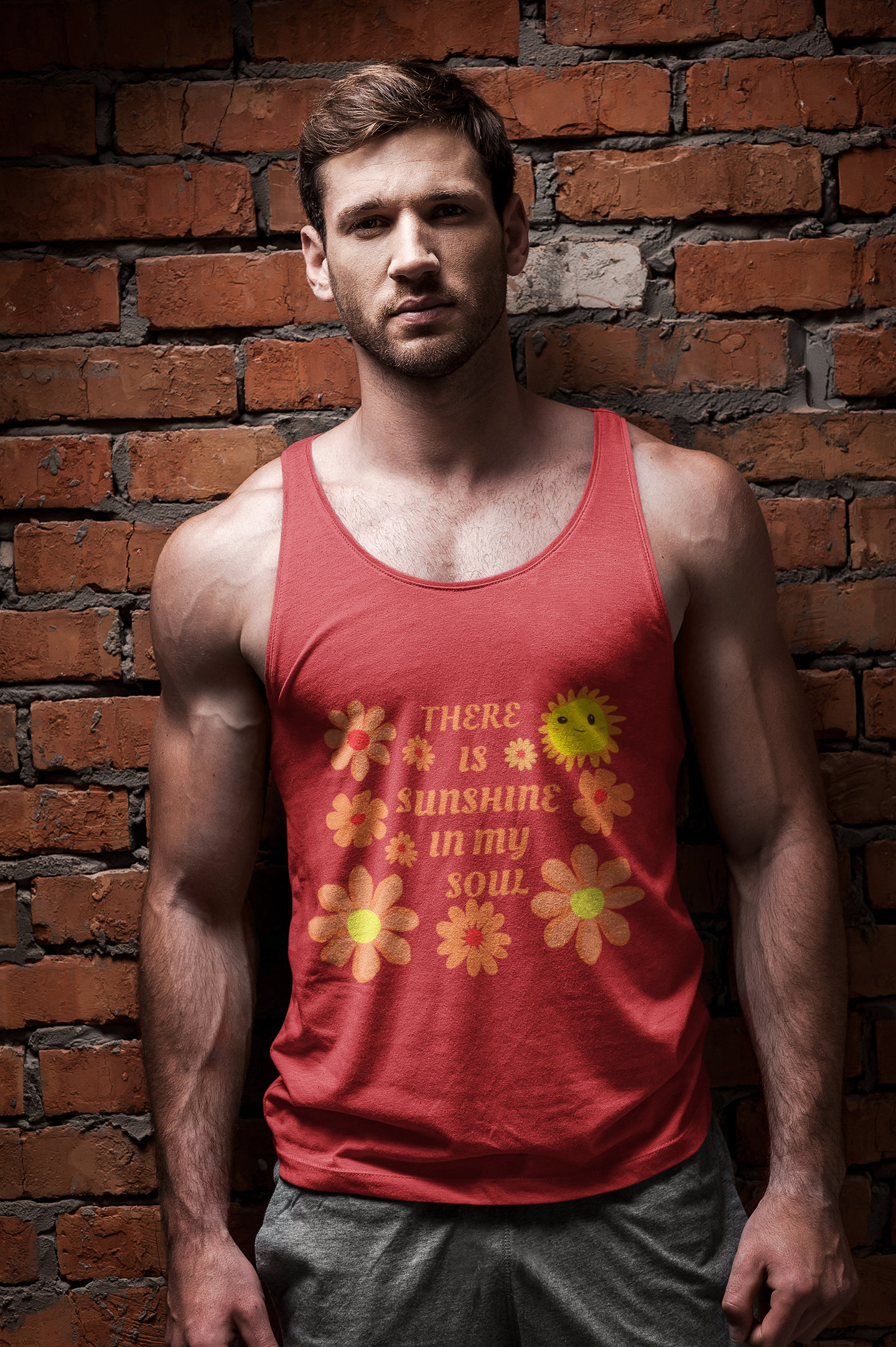 Unisex Floral Sunshine Tank Top